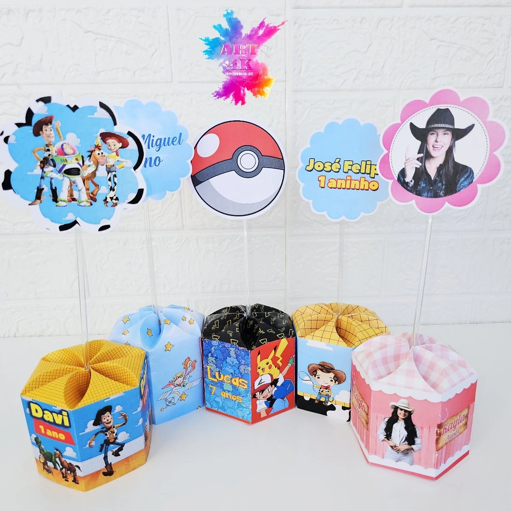 Centro de Mesa Infantil em Papelaria