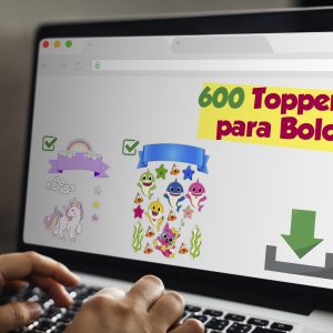 Pacote 600 Toppers de Bolo