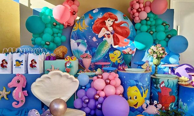 ideias de decoração Ariel fundo do mar