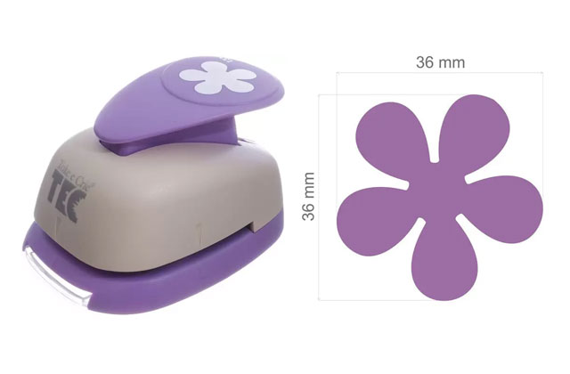 Cortador Flor Hélice 36mm para Toppers de Cupcake