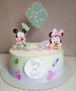 Chá de Revelação Bolo Minnie e Mickey