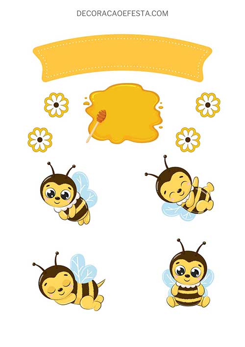 topo de bolo abelhas bee