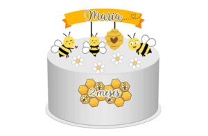 topo de bolo abelhinha grátis