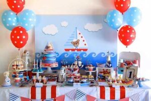 temas de chá de fraldas de menino